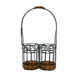 Wrought iron bottle holder