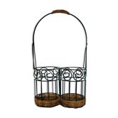 Wrought iron bottle holder
