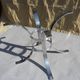 Dining table glass and chrome