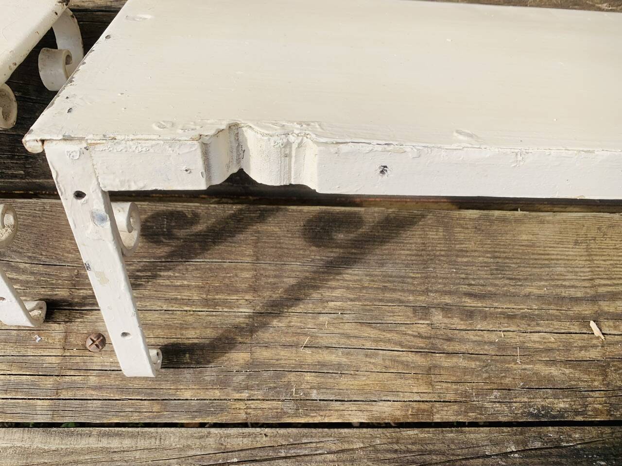 Pair of vintage garden wall shelves, circa 40's/50's