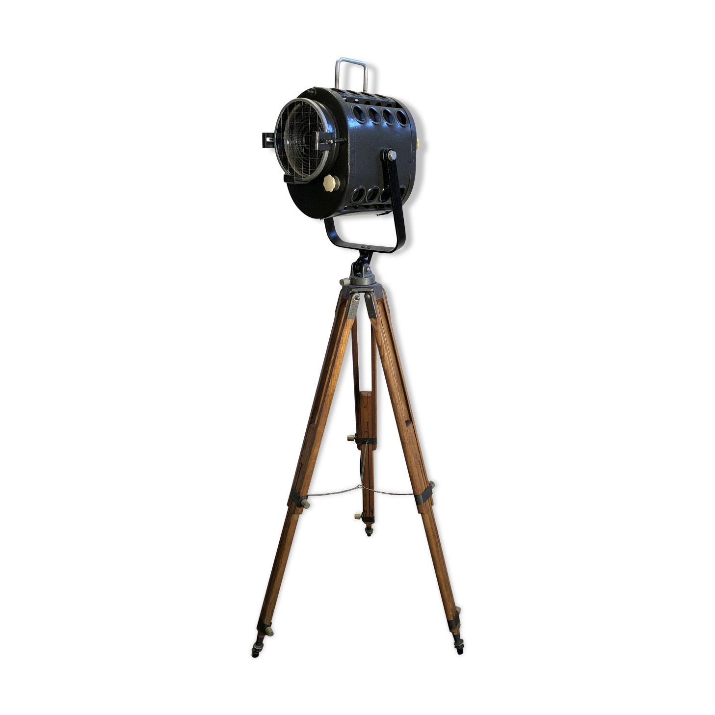 Projecteur de théâtre sur trépied vintage, années 1960