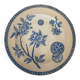 Old flat plate, light blue ironstone, daisy pattern | Fa