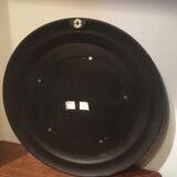 Black round pine mirror