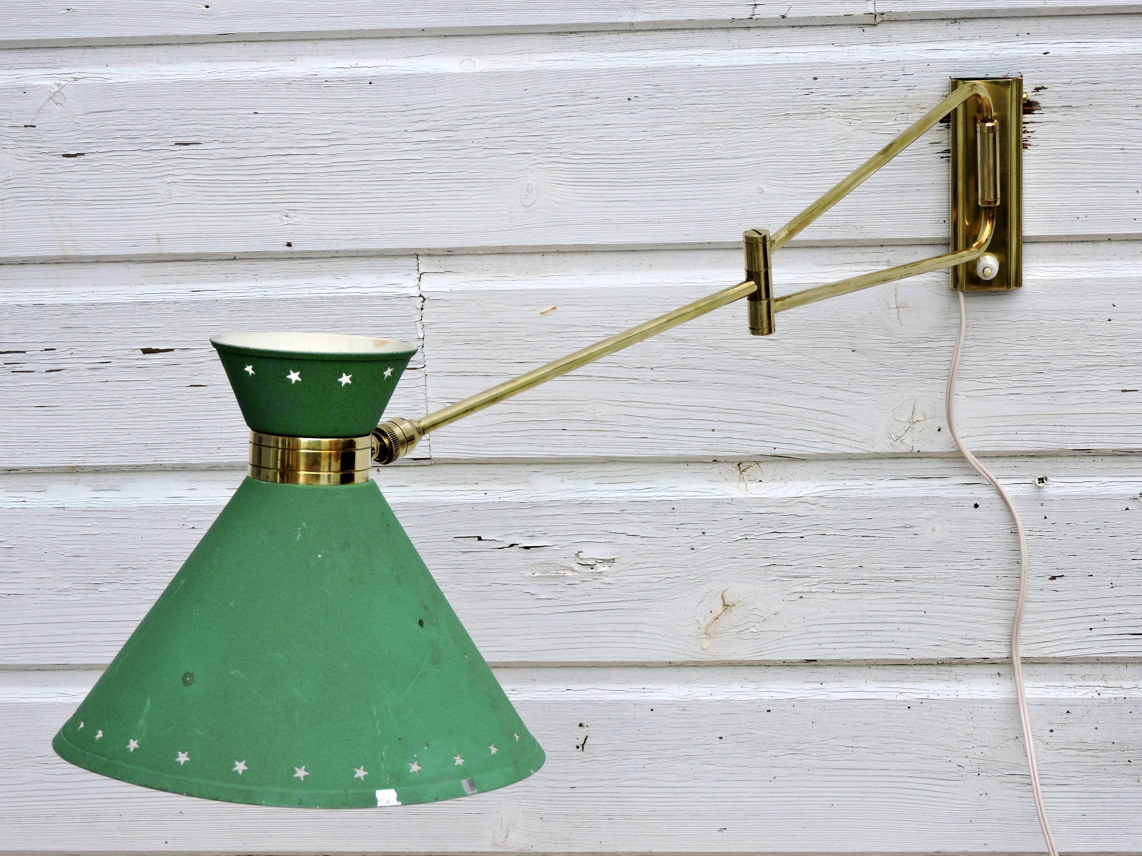 Diabolo wall lamp by René Mathieu, 1950