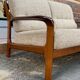 Teak and two-seater wool sofa from the 60s