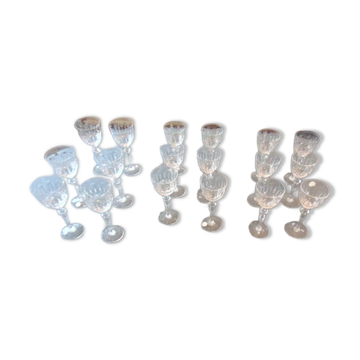Service de 18 verres en cristal de Lorraine
