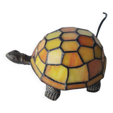 Tiffany style mosaic glass turtle lamp