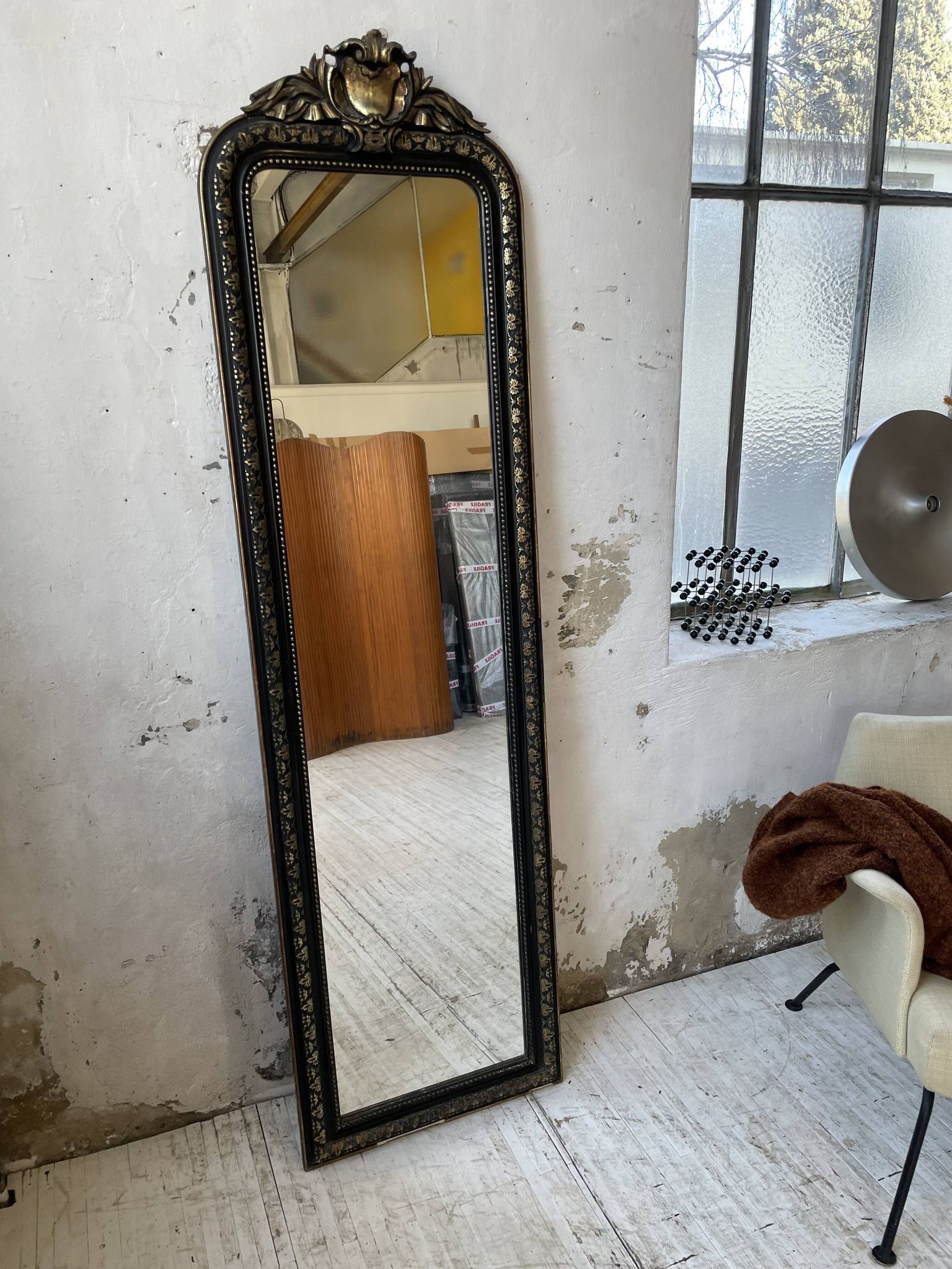 Miroir XXL blanc Louis Philippe 2m