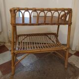 Rattan bedside table