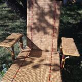 Vintage rattan lounger