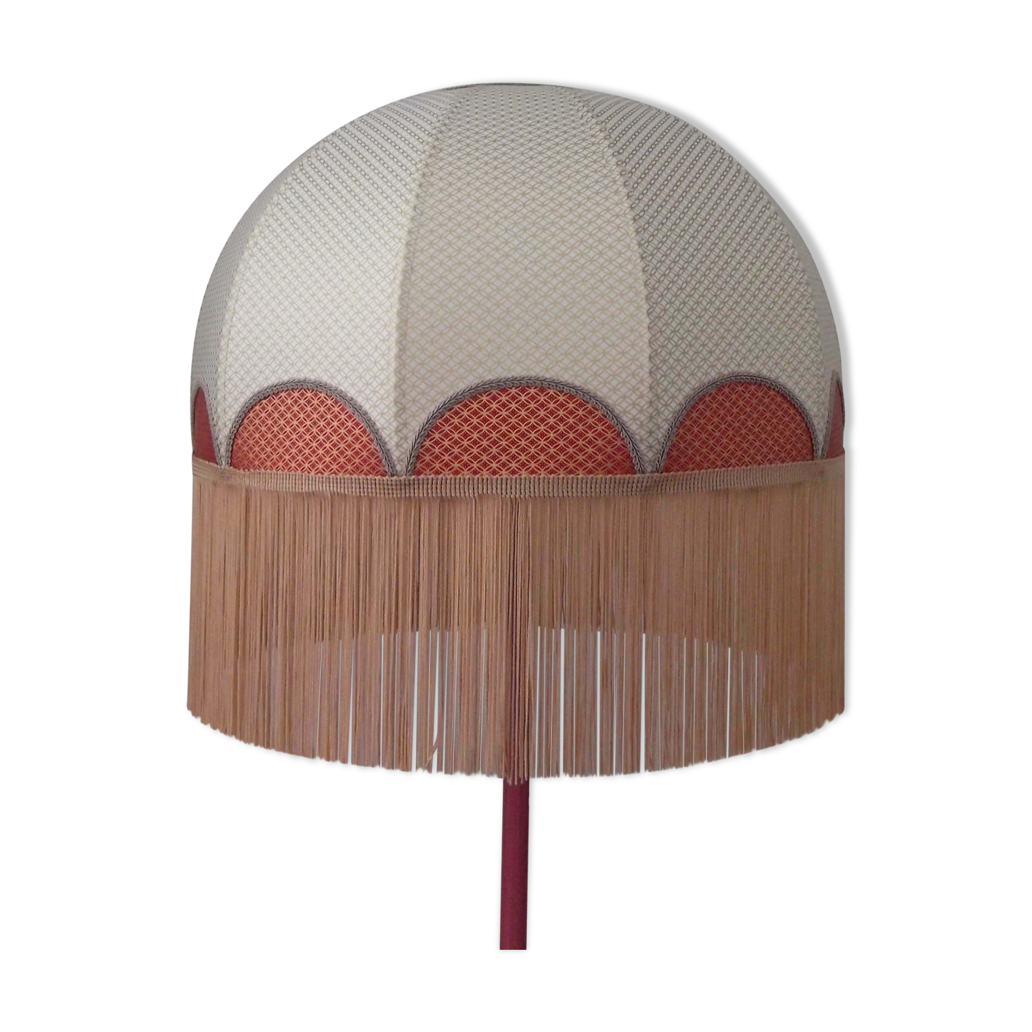 Lampshade "Vilma" in Japanese paper with fringe