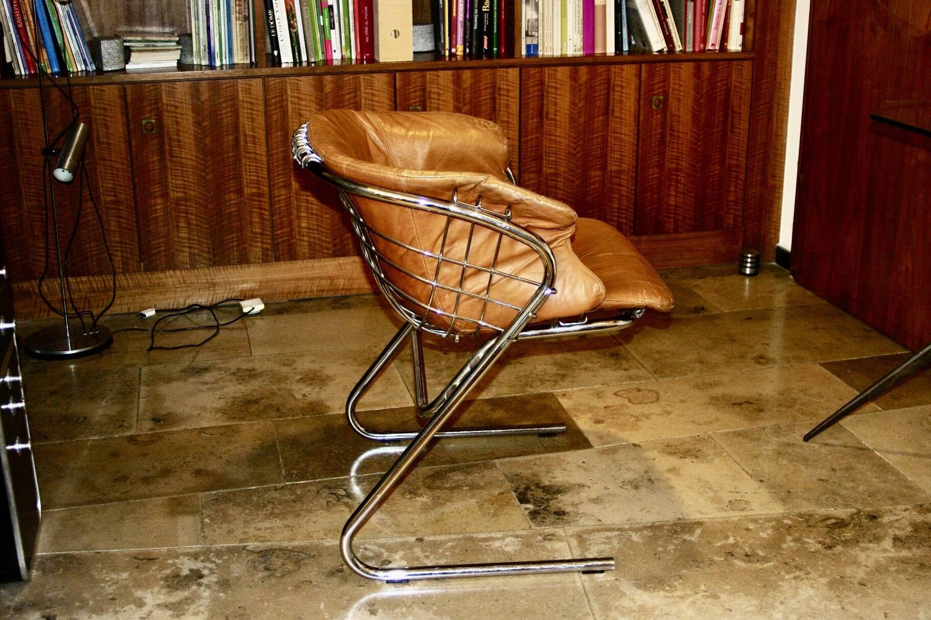 Vintage flynn model armchair by gastone rinaldi italy 1970