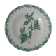 Plate saint amand green décor richelieu flower al . mb faience france
