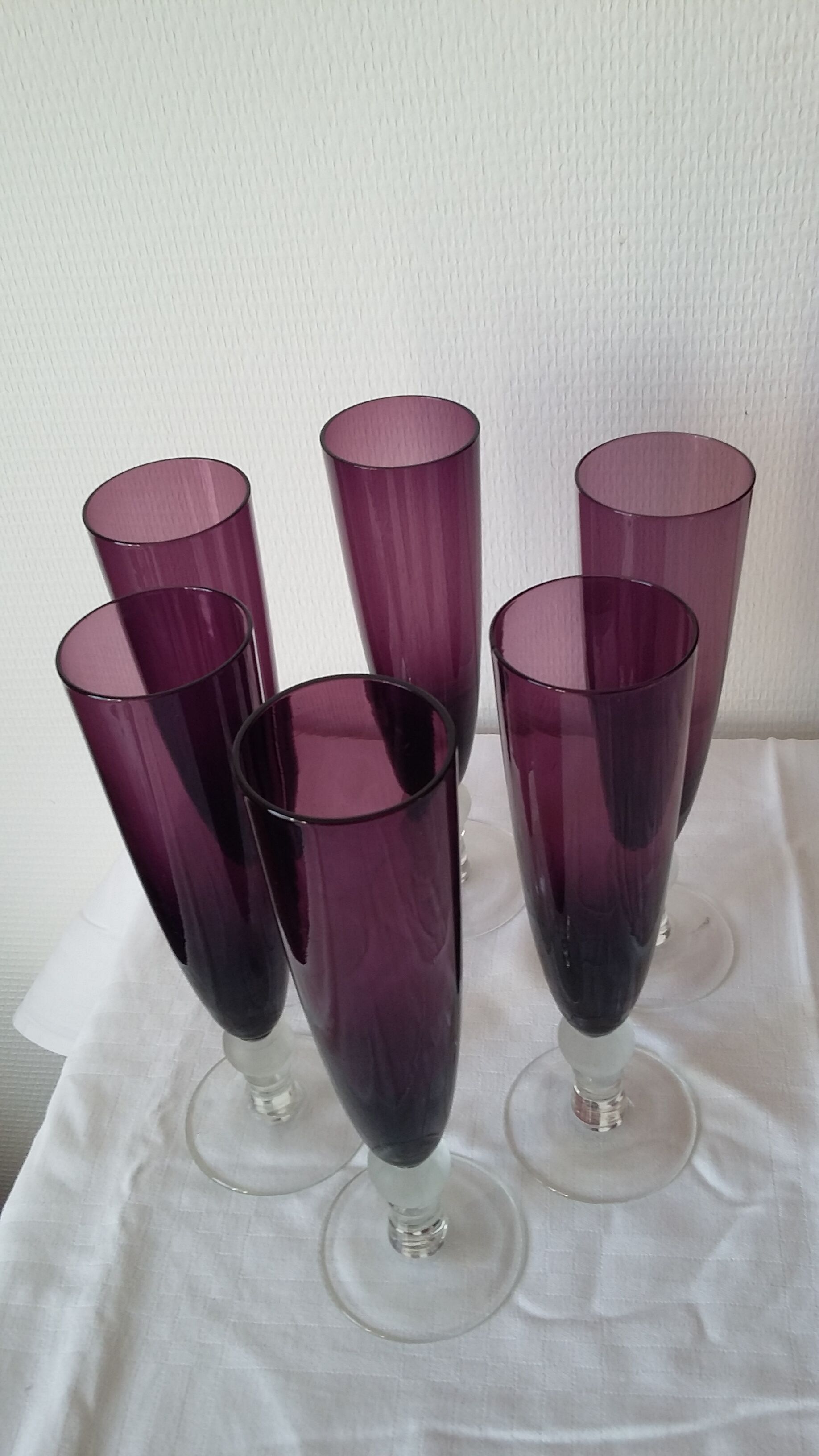 Lot of 6 champagne flutes