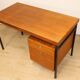 Bureau vintage en teck & métal – années 60