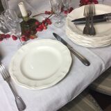 8 flat plates, color Ivory made in france Digoin Sarreguemines