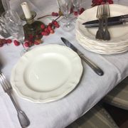 8 flat plates, color Ivory made in france Digoin Sarreguemines