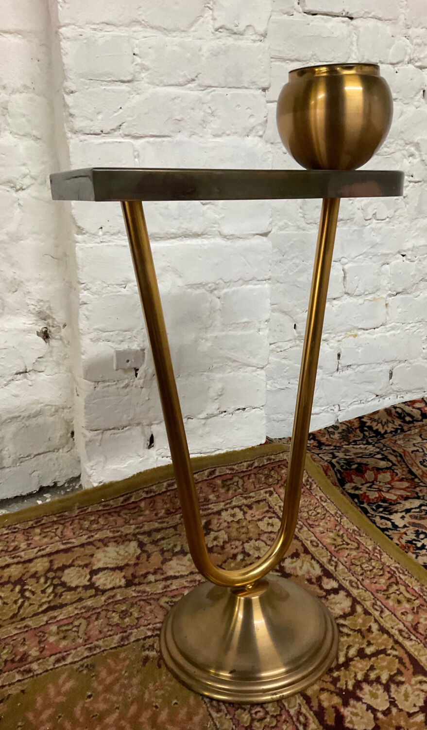 Standing ashtray with shelf from the 60s and 70s