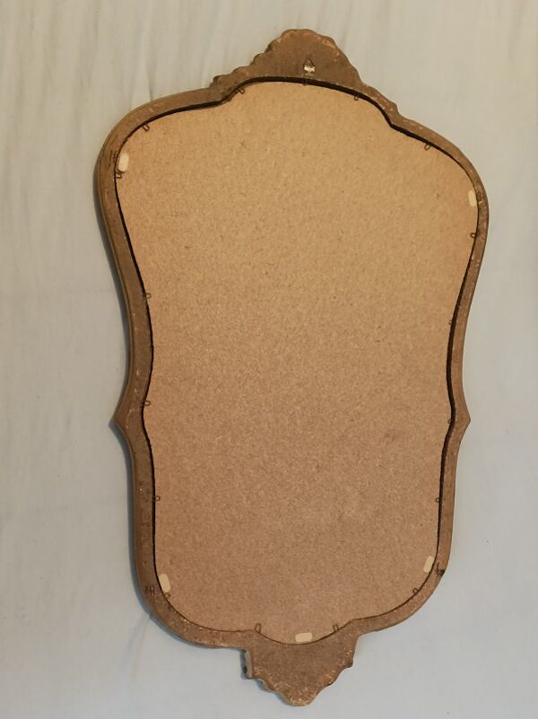 Miroir baroque Cadre bois sculpté dorée patiné