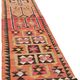Turkish Handwoven Vintage Herki Kilim 92 cm x 335 cm