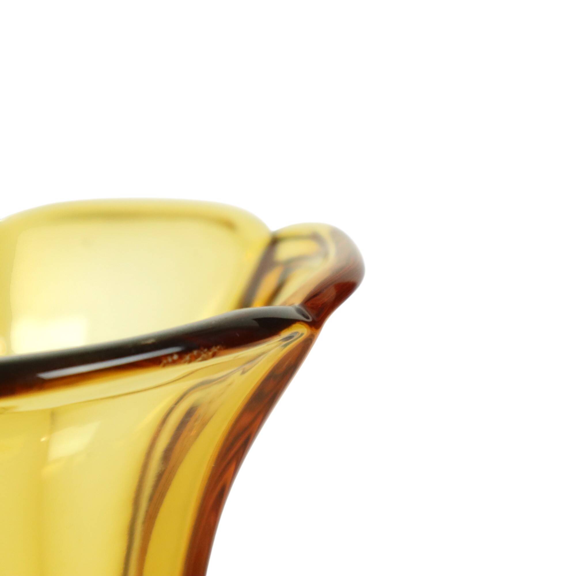 Luxval Vase Amber Américain 1935 Val Saint Lambert Art Deco