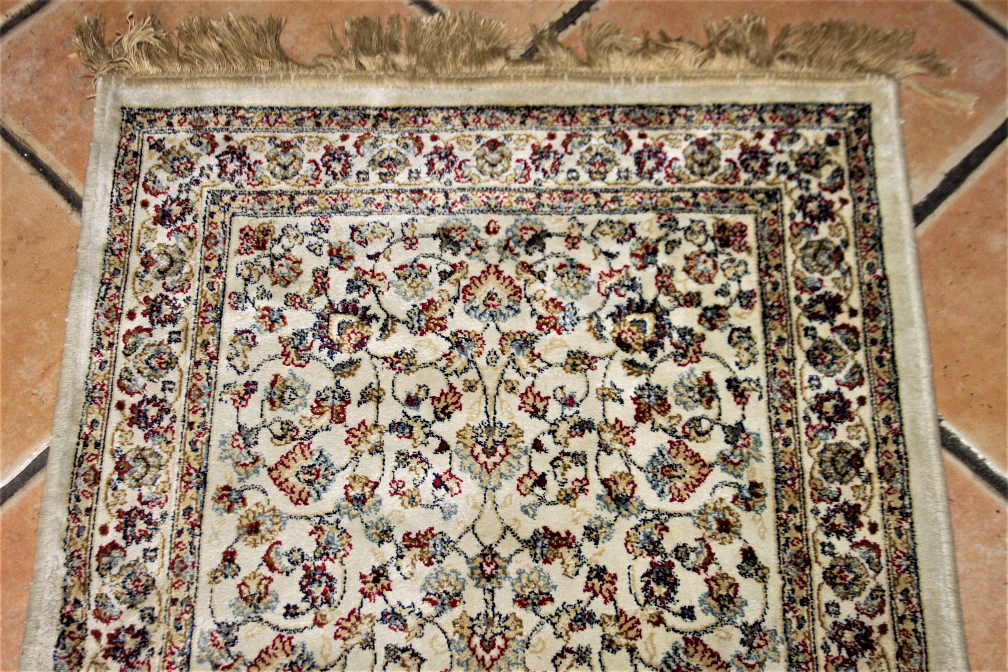 Old Kashmir rug. silk. 150 x 68 cm.