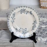 Antique deep plates in ivory and blue ironstone - Manufacture de G