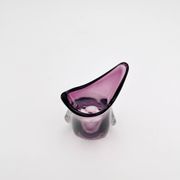 Vase sculptural organique Sommerso Murano couleur améthyste