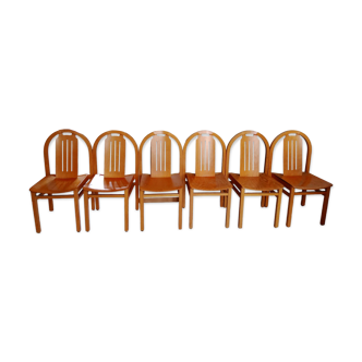 Lot de 6 fauteuils chaises Baumann Argos industriel scandinave vintage campagne baroque