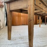 Farmhouse table pine multi-drawers