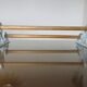 Towel rack in enamelled cast iron pale blue Art Deco 30s 40s