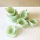 Glass cups and saucers, 1950s