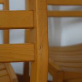 6 stackable wooden chairs