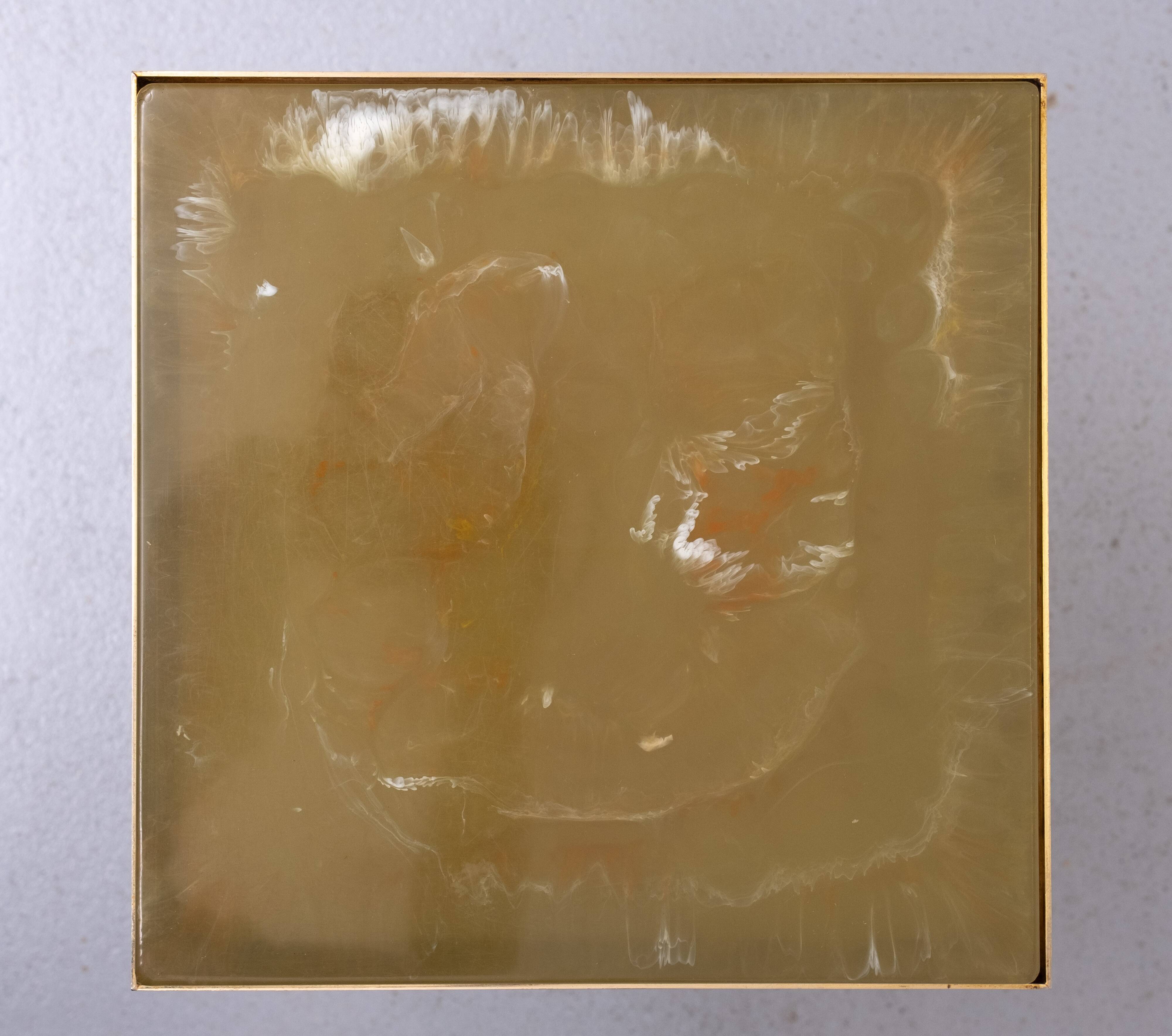 Hollywood Regency Maison Jansen style Brass nesting tables France