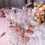 6 two-tone Rosaline white wine glasses