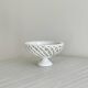 Openwork white porcelain bowl