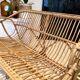 Vintage rattan bench sofa