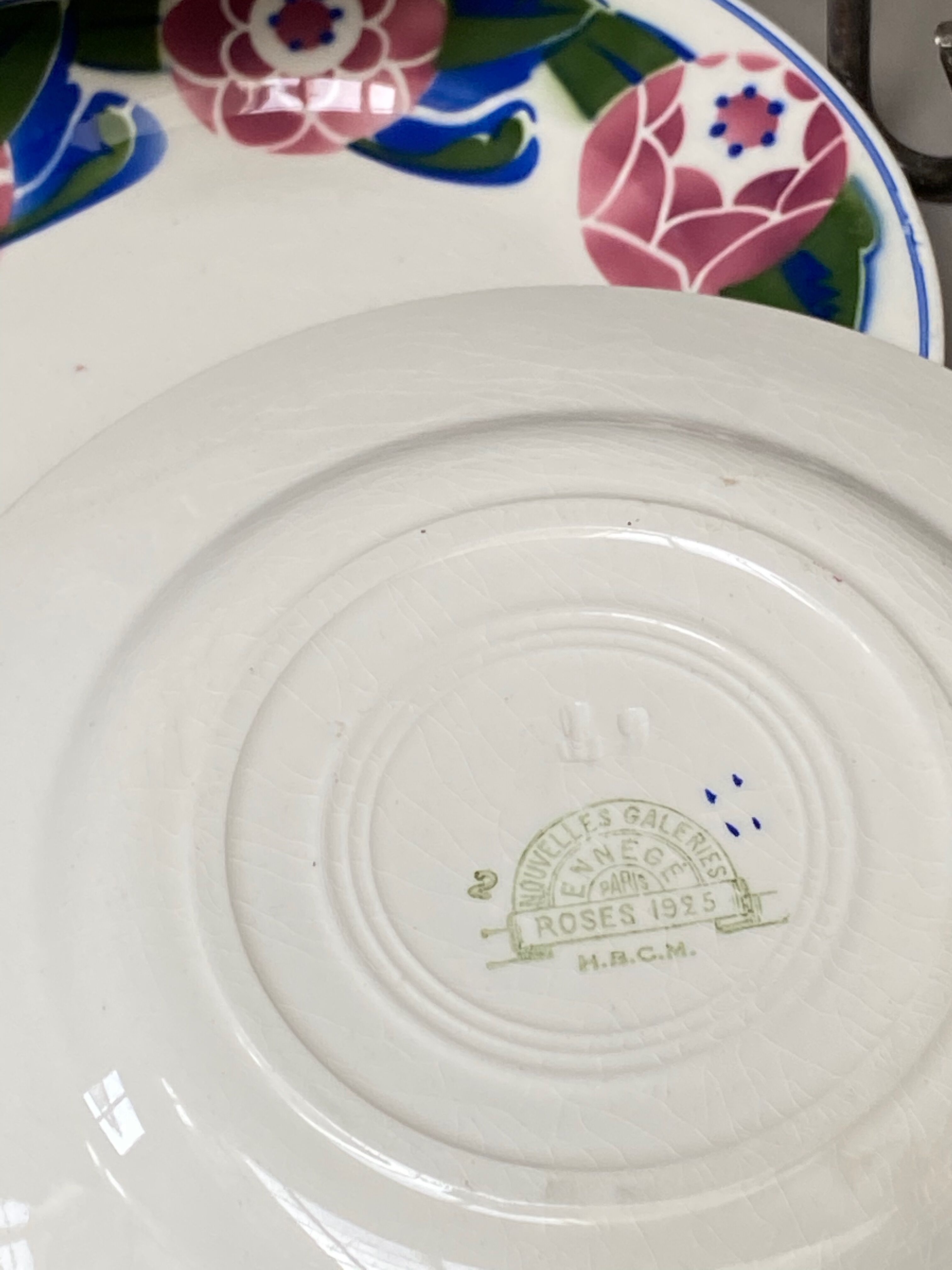 Set of 7 old earthenware plates hbcm