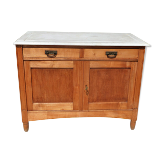 Buffet stripped white marble tray
