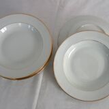 Set of 6 Limoges porcelain soup plates