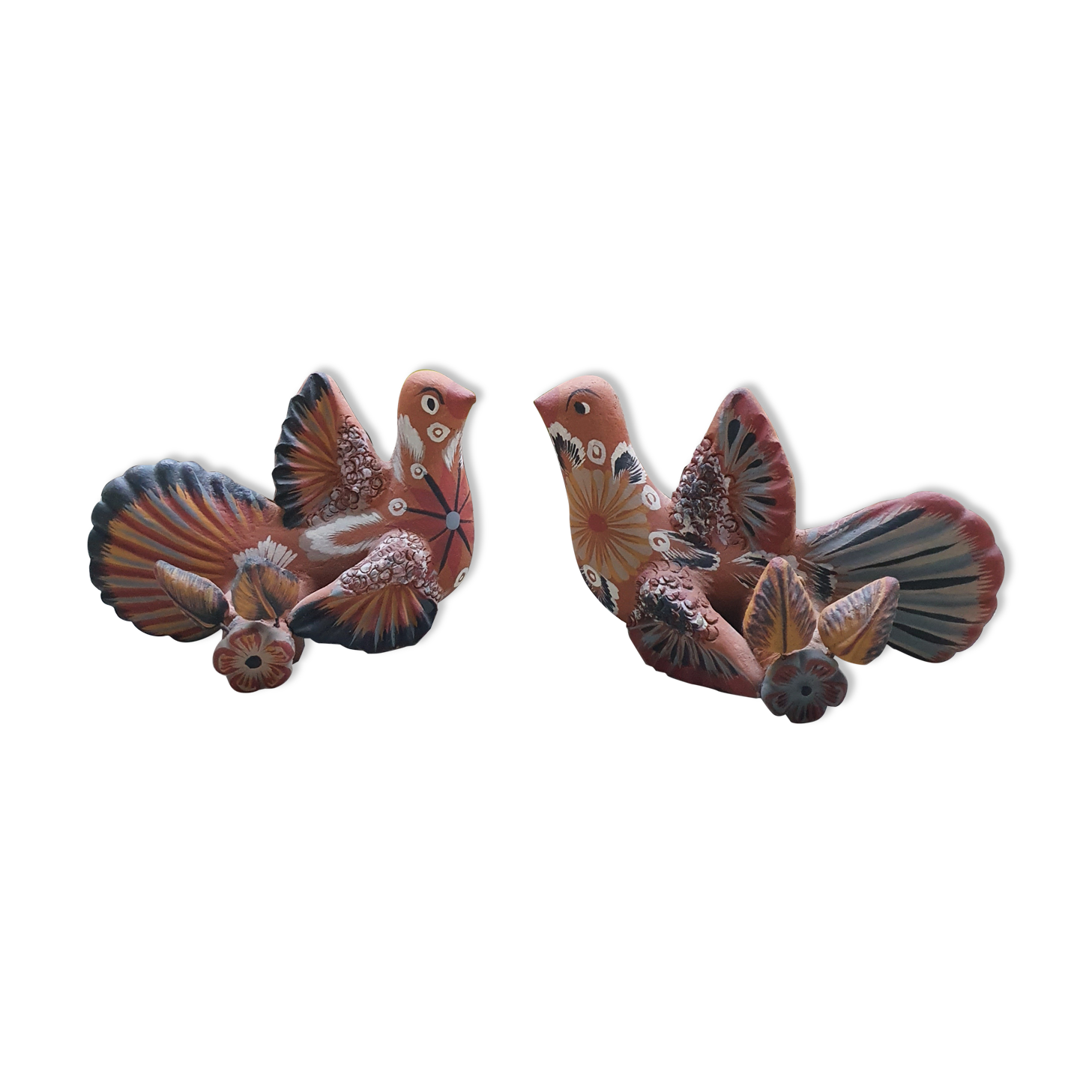 Terracotta candle holders 70s