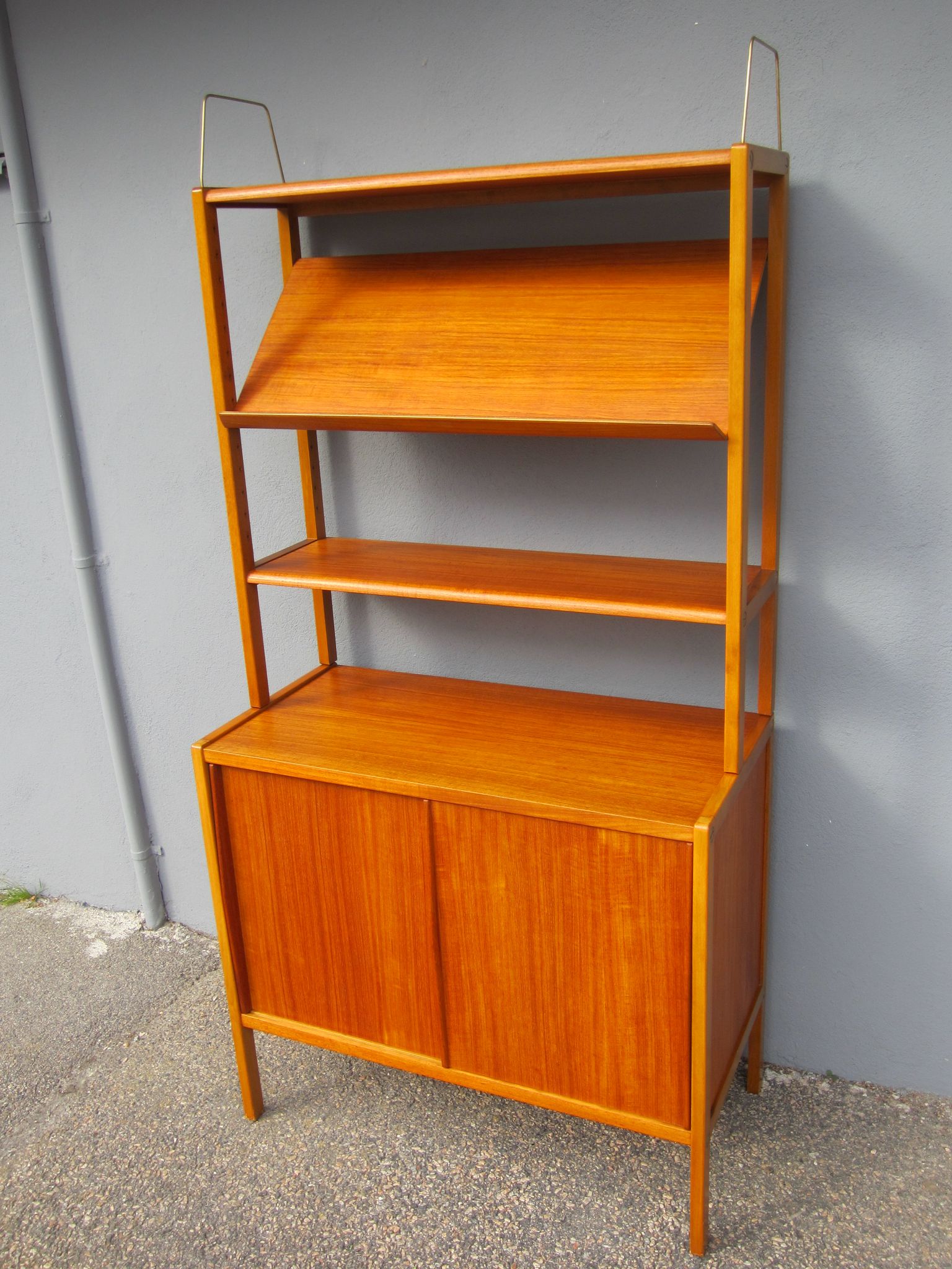 Scandinavian teak library by Bertil Fridhagen for Bodafors