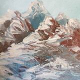 Mountain landscape signed Oil on canvas