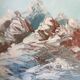 Mountain landscape signed Oil on canvas