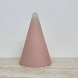 Matte Pink glass SCE Teepee table lamp , 1970’s , France