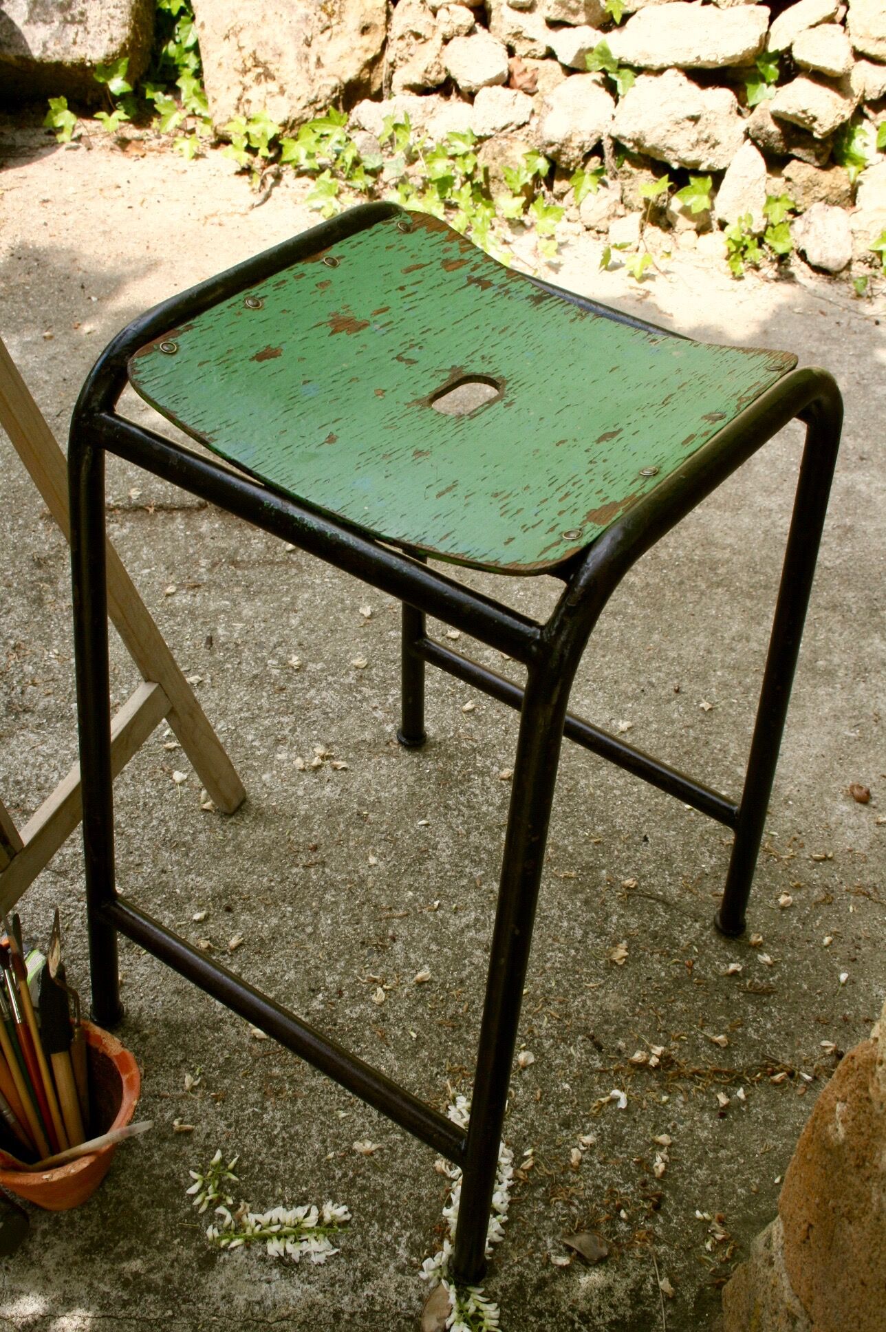 Vintage painter's tabouret