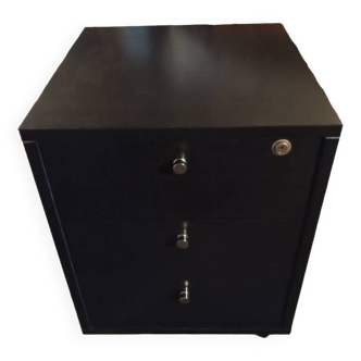 Black base unit with three drawers