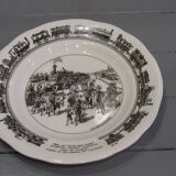 Set of 6 humorous plates on the Train Delarue-nouvellière Gien