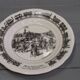 Set of 6 humorous plates on the Train Delarue-nouvellière Gien