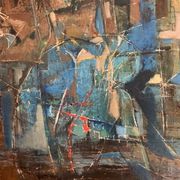 Pierre Malrieux 1920-2022 "Abstraction" Oil on Panel - Cap Ferret 1975